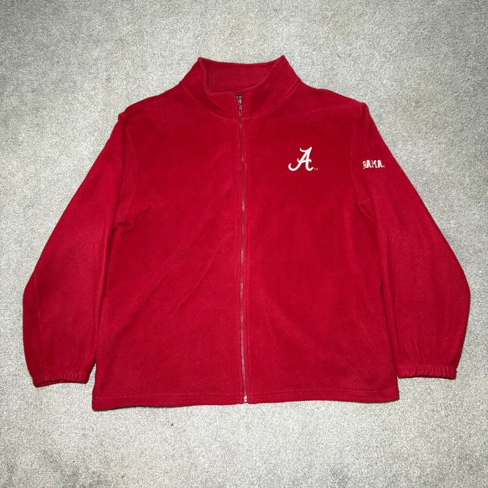 Alabama Crimson Tide Men's Full-Zip Fleece Jacket Pullover Size XXL Red